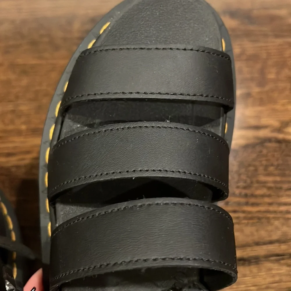 Dr Martens Blaire stewpot sandal in black 6 - Picture 12 of 16